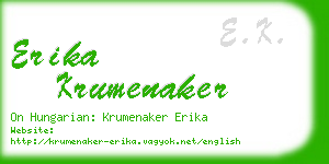 erika krumenaker business card